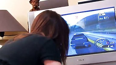 Blonde gives Terry Reid anal sex and blowjob while he plays